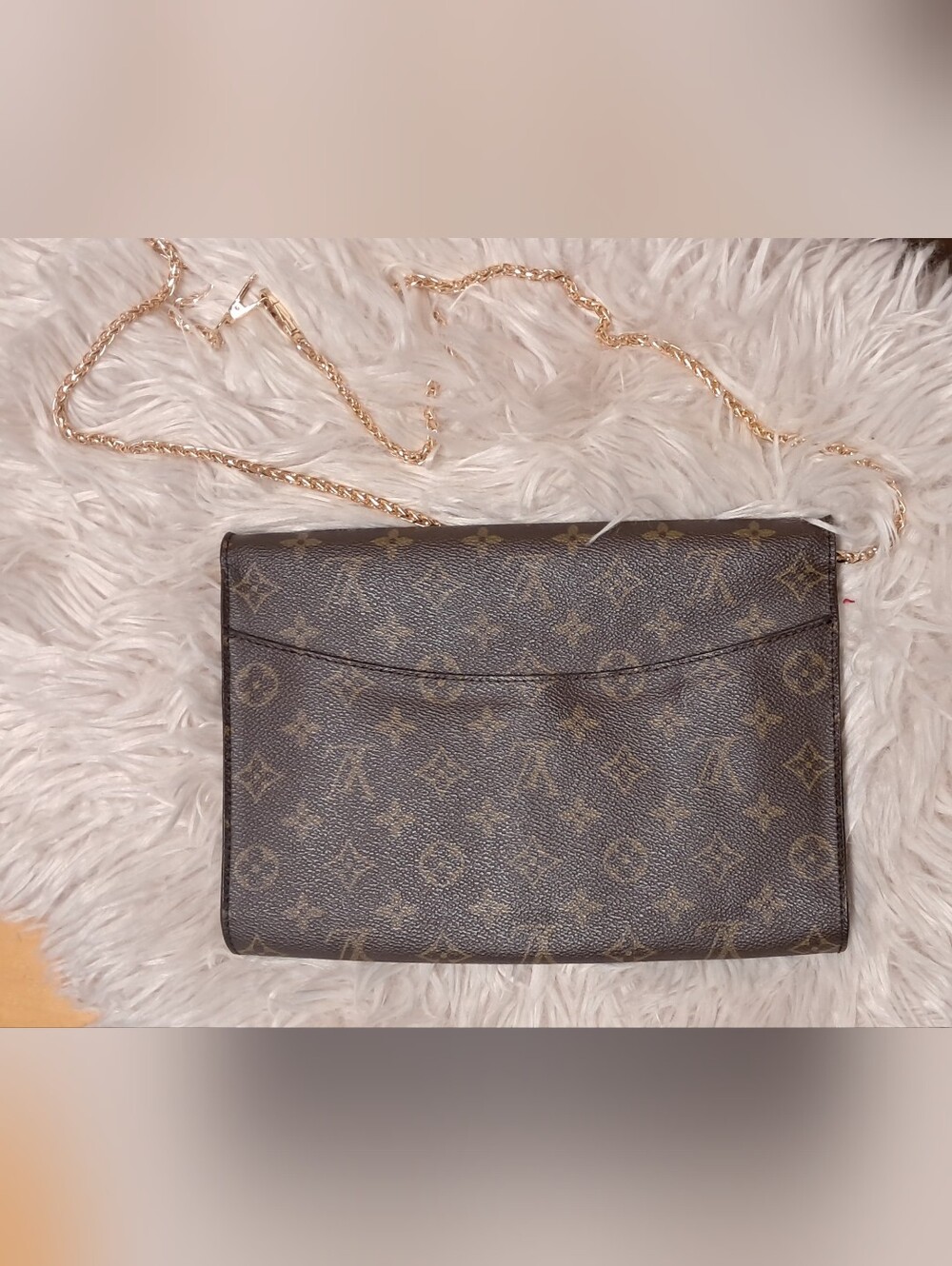 Vintage Louis Vuitton Monogram Bordeaux Flap Bag / Crossbody Clutch - Picture 5 of 9